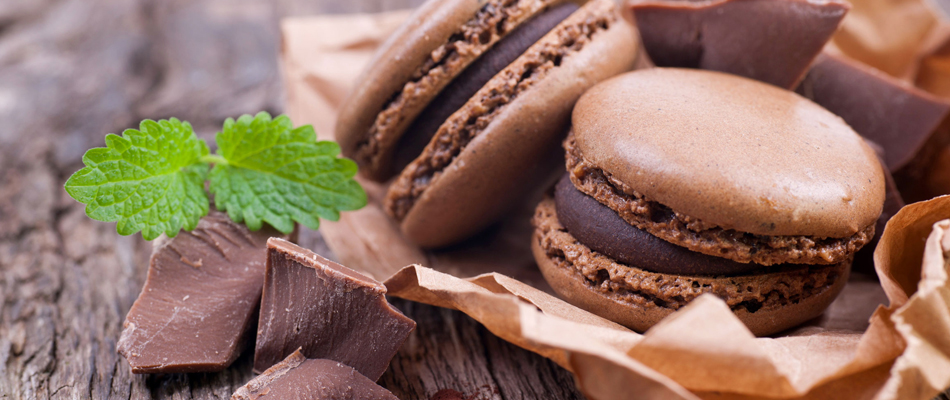 Chocolat et des macarons de qualité artisanale