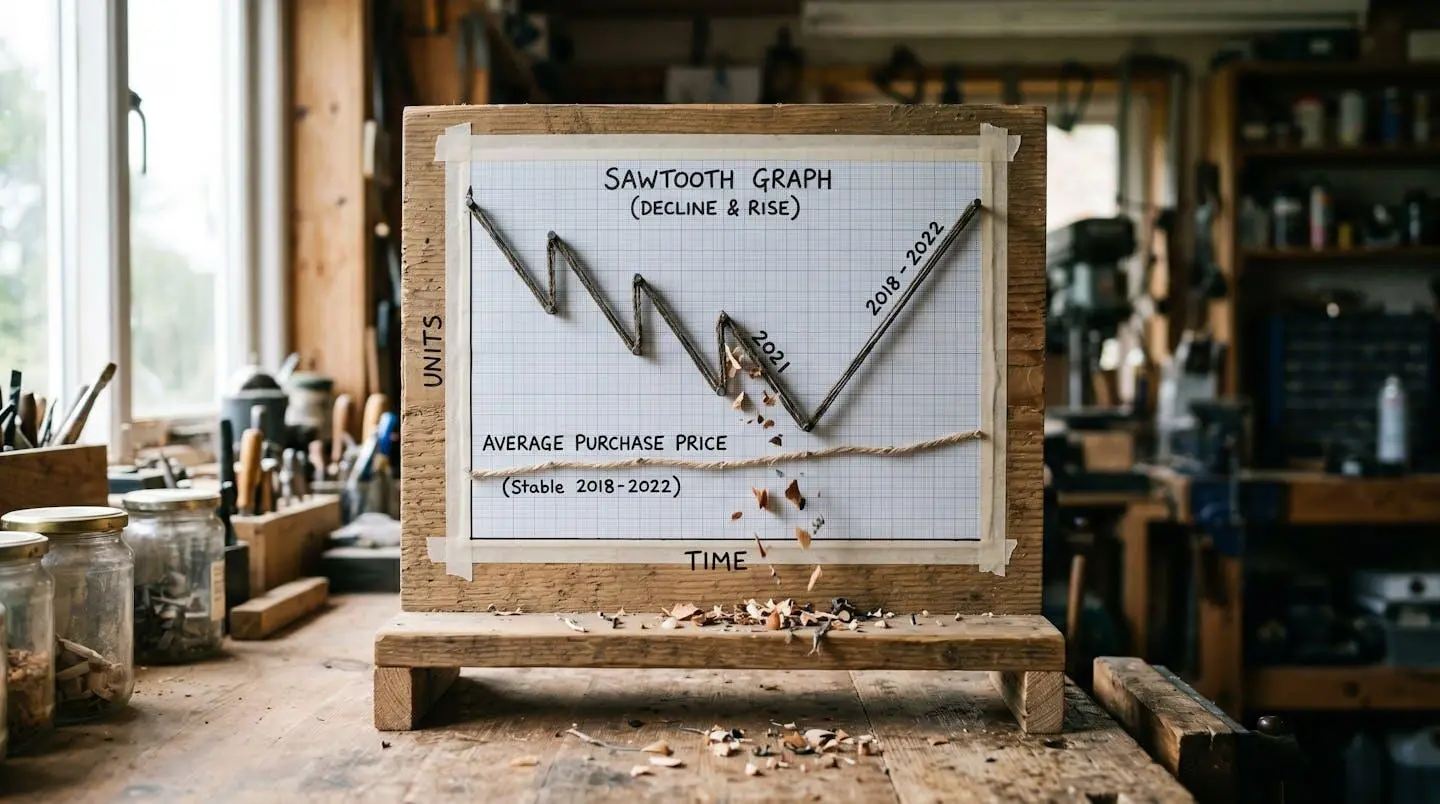 Graphique boursier avec des pièces tombant pendant la baisse, illustrant l'achat périodique.