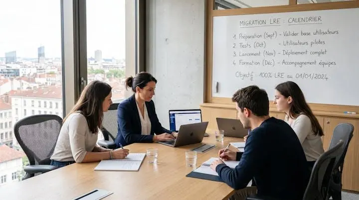 Formation d'équipe administrative sur l'utilisation d'une interface de lettre recommandée électronique
